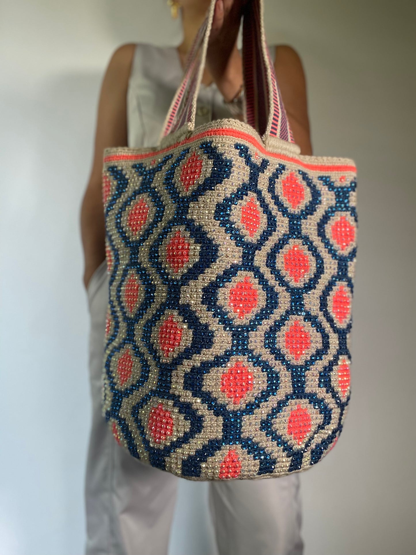 Mochilon con piedras 40x35