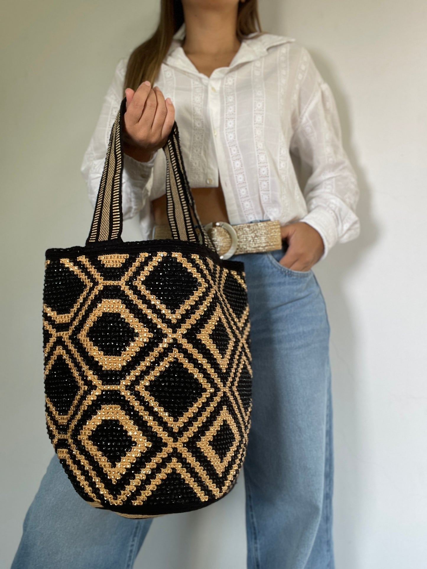 Mochilon con piedras 40x35