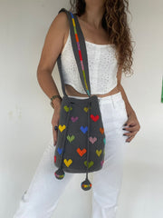 Wayuú Recamada Corazones Grande 29 x 29