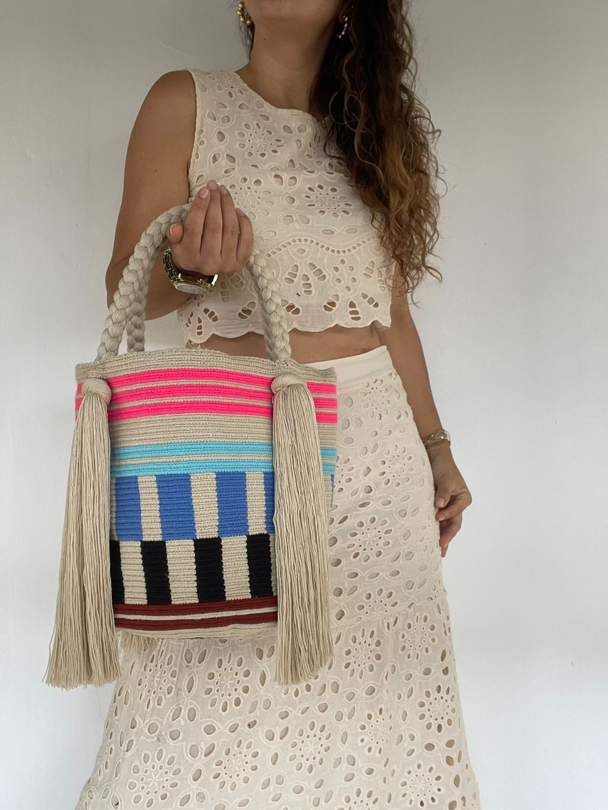 Wayuu braided bag, 29x29 design