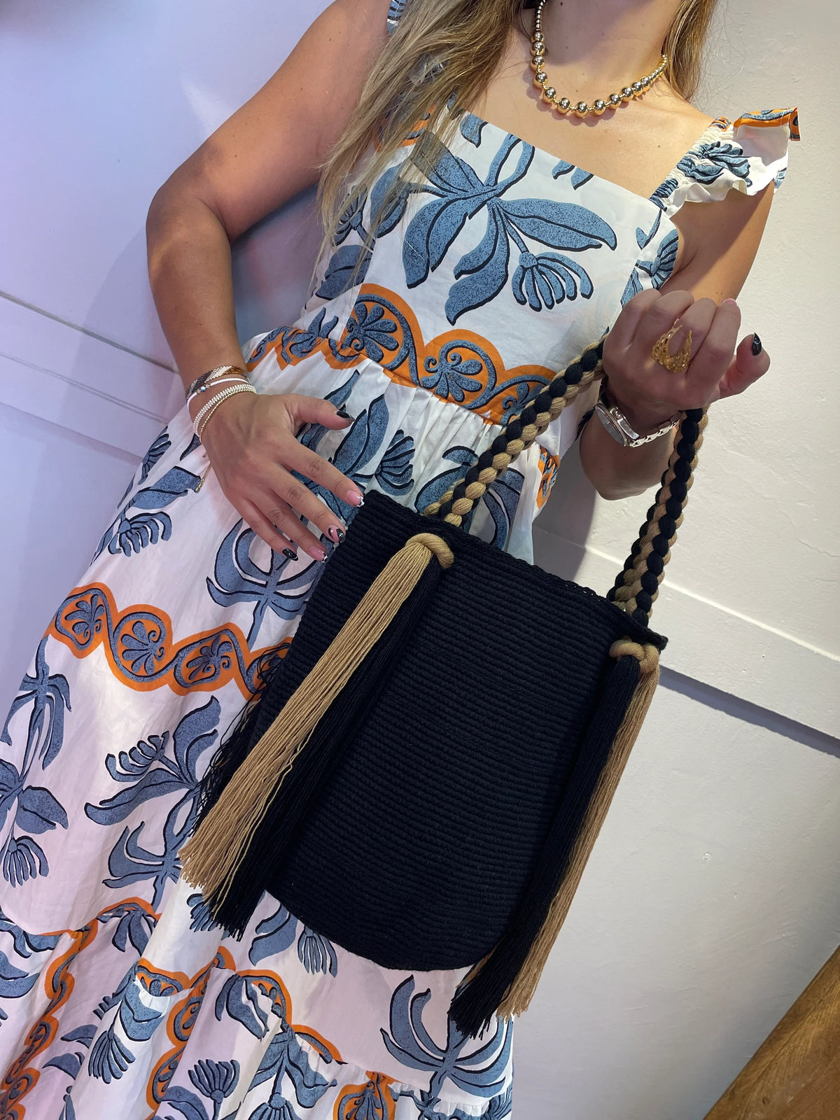 Bolso Wayuú Trenza Unicolor 29 x 29