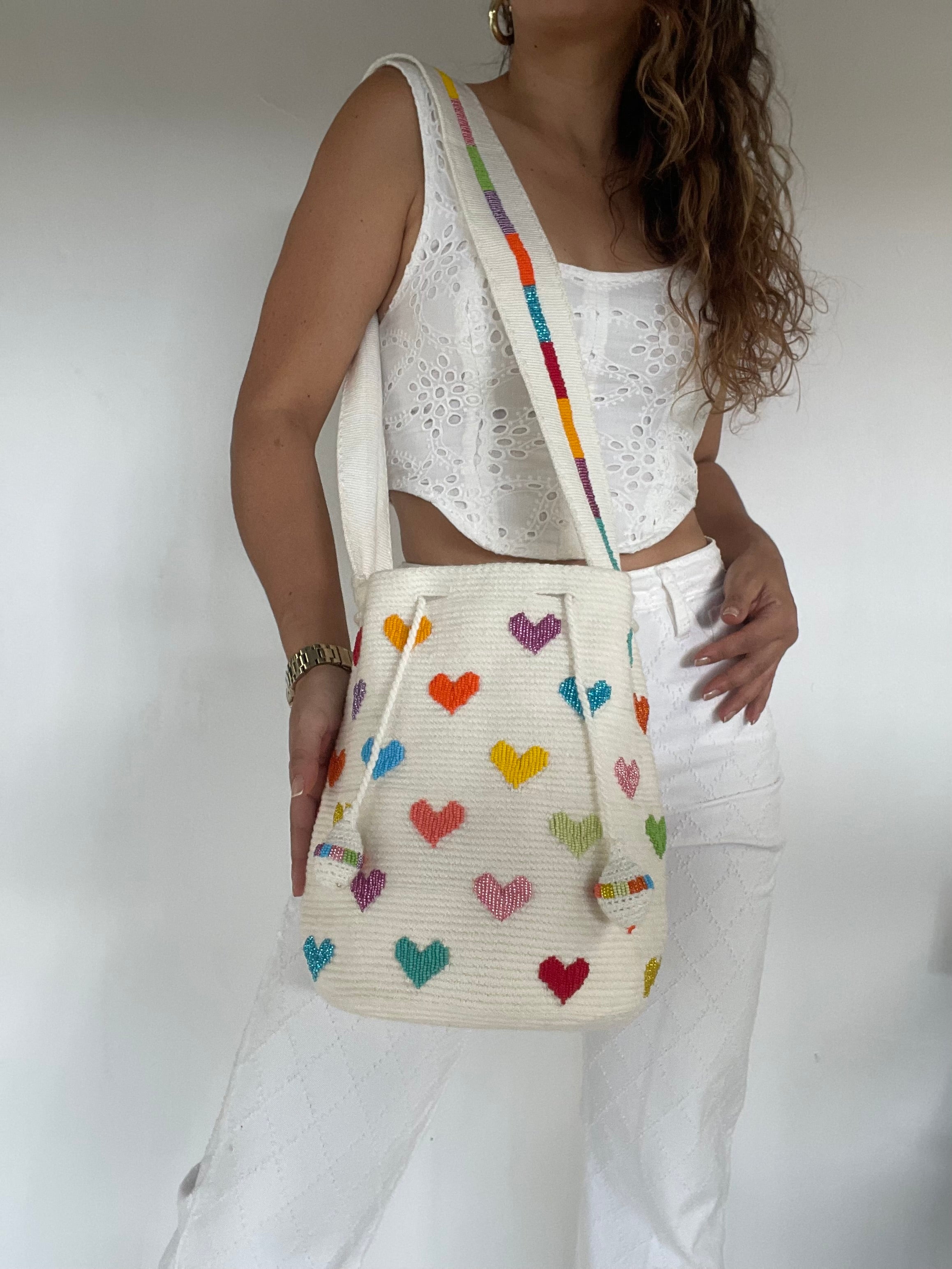 Large Hearts Embroidery