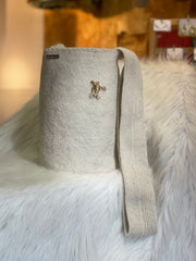 Exclusive Prendedor Unicolor Blanca hueso Mediana 27 x 24