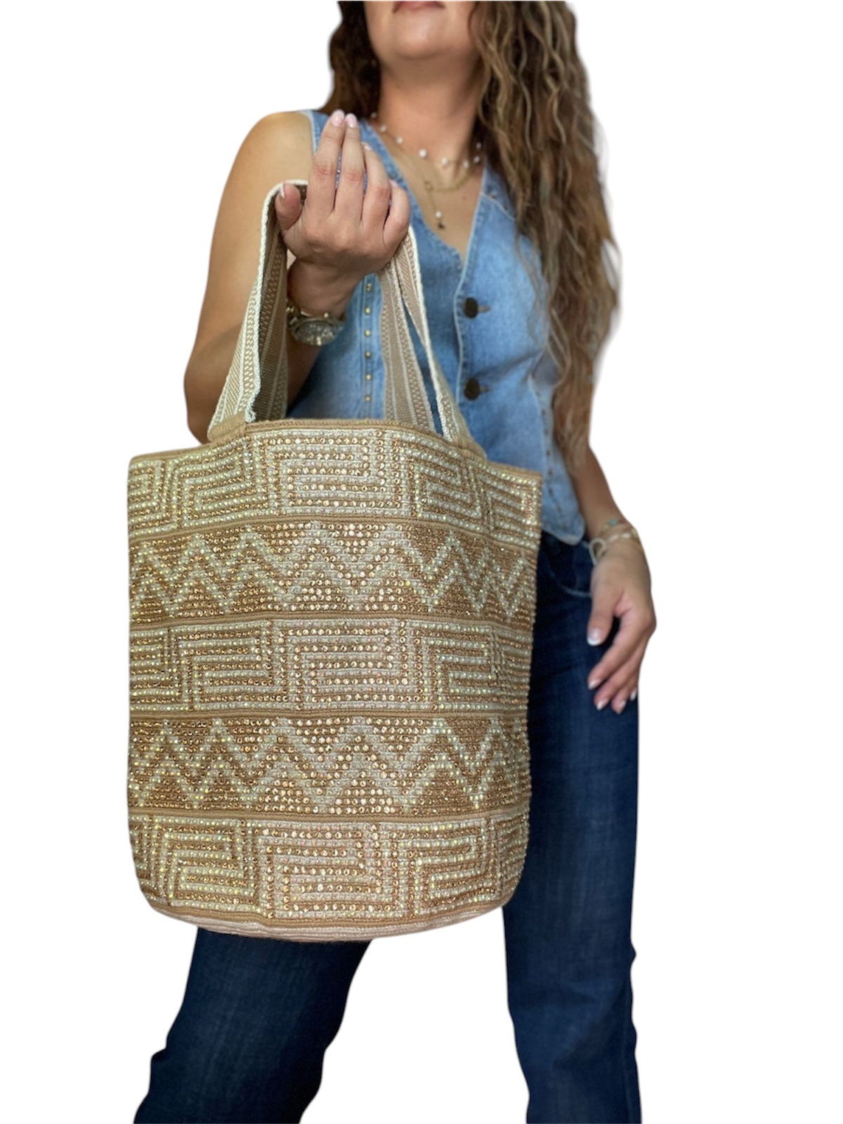 Mochilon con piedras 40x35