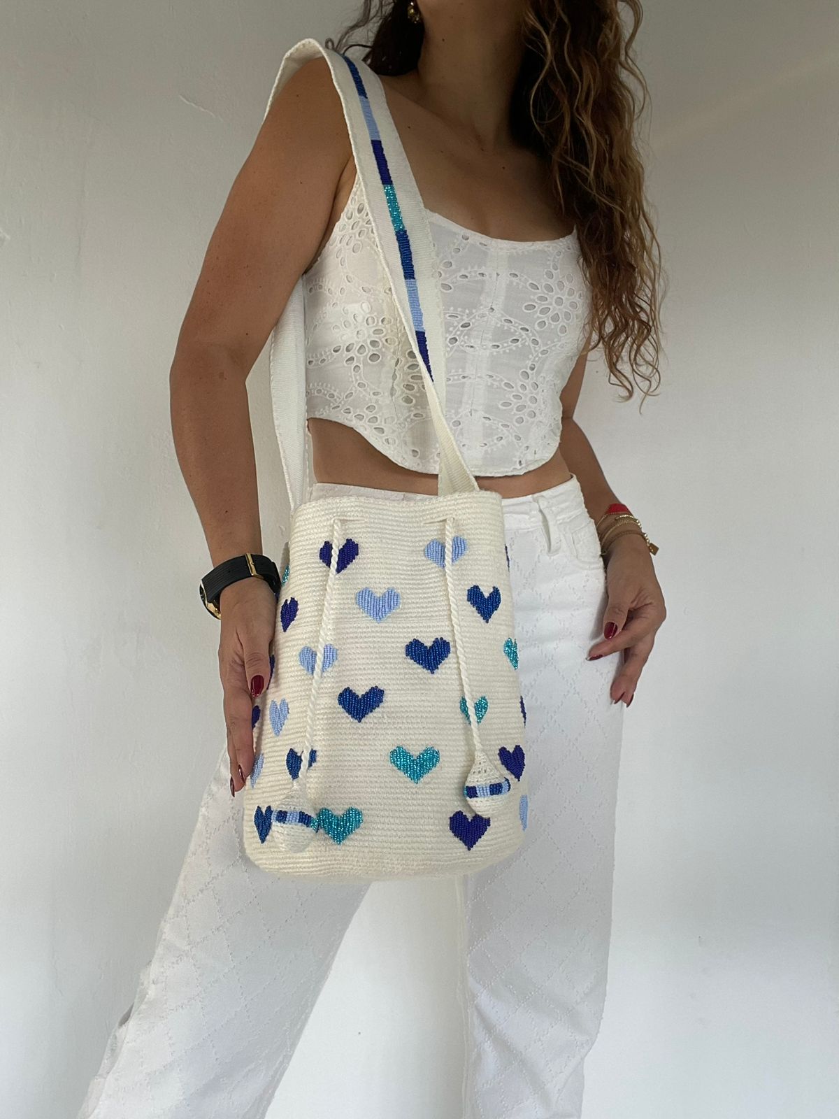 Large Hearts Embroidery