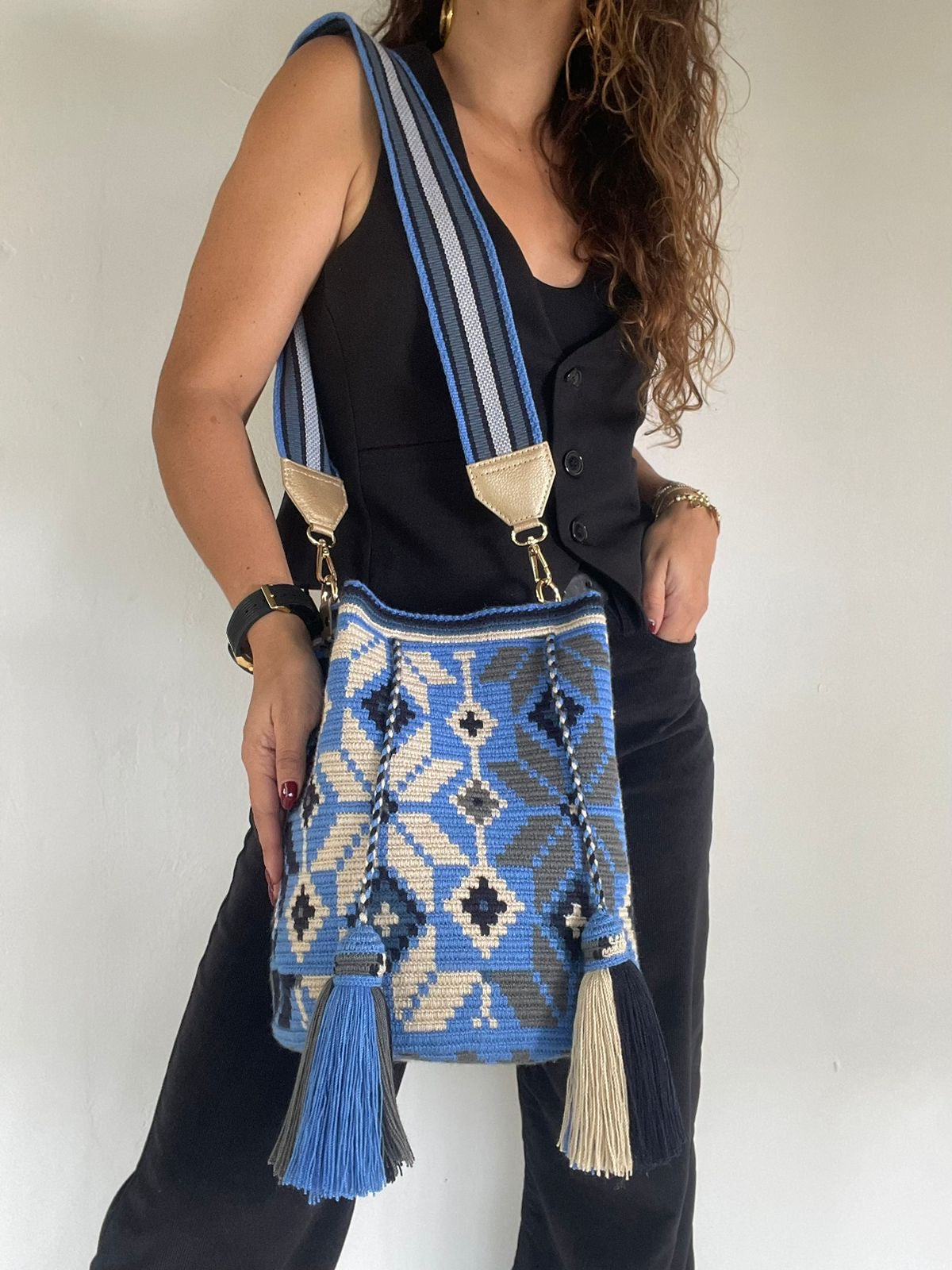 Extra-long exclusive Gaza design backpack