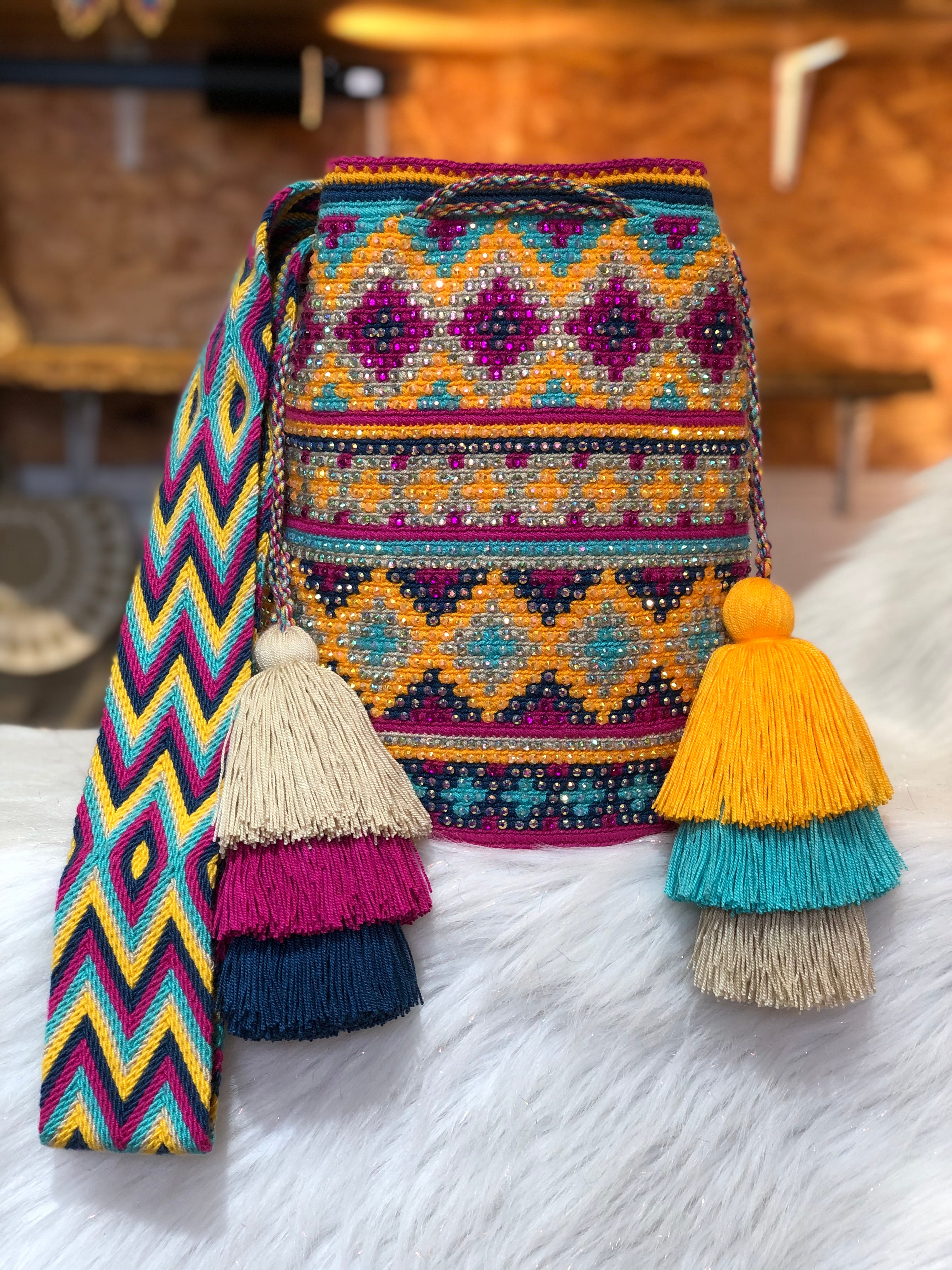 Wayuú Piedras y Campanas Grande Tradicional 29 x 29