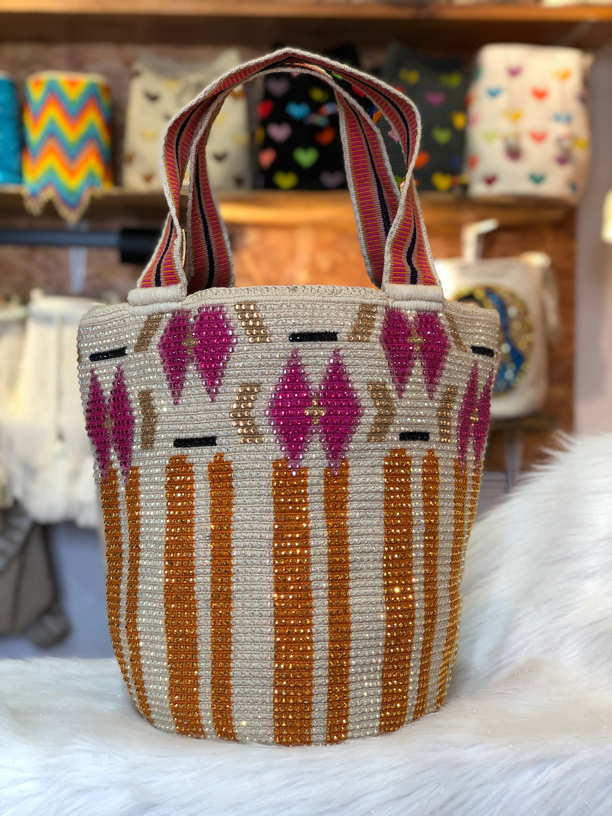 Backpack with stones 40x35